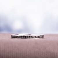 Miadora Sterling Silver Black Diamond Stackable Anniversary Wedding Miadora Sterling Silver 1 8ct Tdw Black Diamond Anniversary Style Stackable Wedding Band