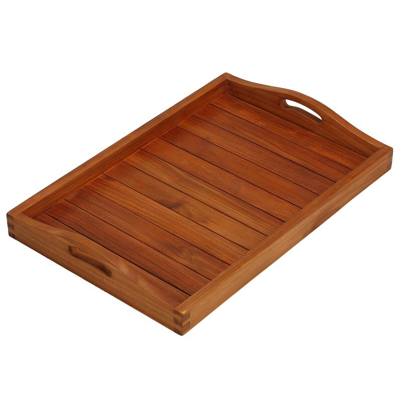 Bare Decor Vivi Spa/Serving Tray in Solid Teak Wood