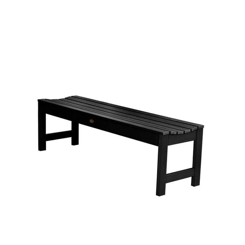 HIGHWOOD Eco-Friendly Lehigh 5-Foot Outdoor Picnic Bench - Black