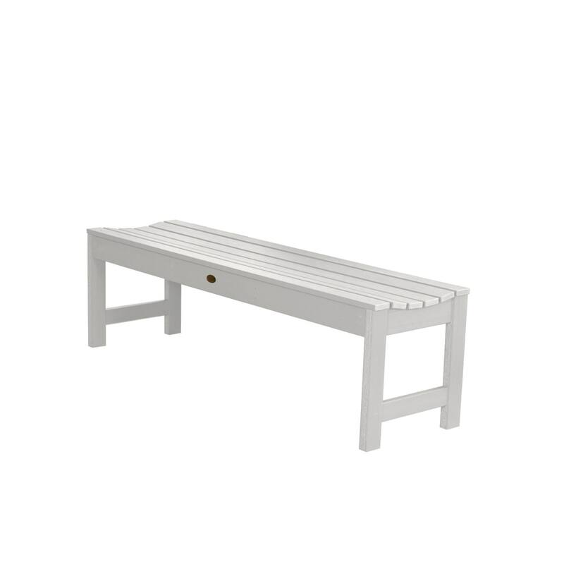 HIGHWOOD Eco-Friendly Lehigh 5-Foot Outdoor Picnic Bench - White