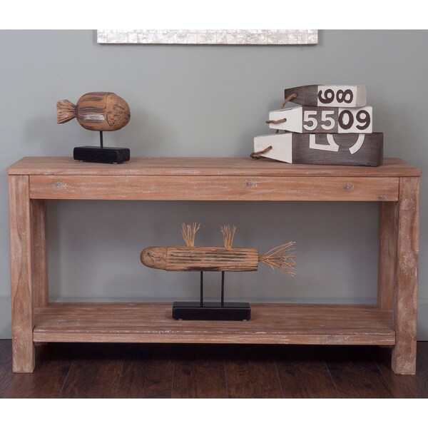 Decorative Elmira Rustic Brown Rectangle Console Table Free Shipping