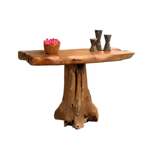 East At Main's Decorative Jasper Rustic Tan Specialty Console Table
