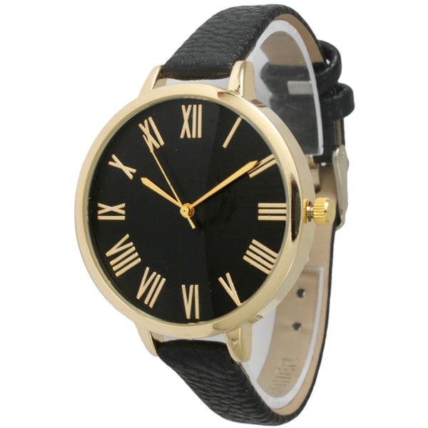 Olivia Pratt Women's Skinny Classic Leather Band Watch