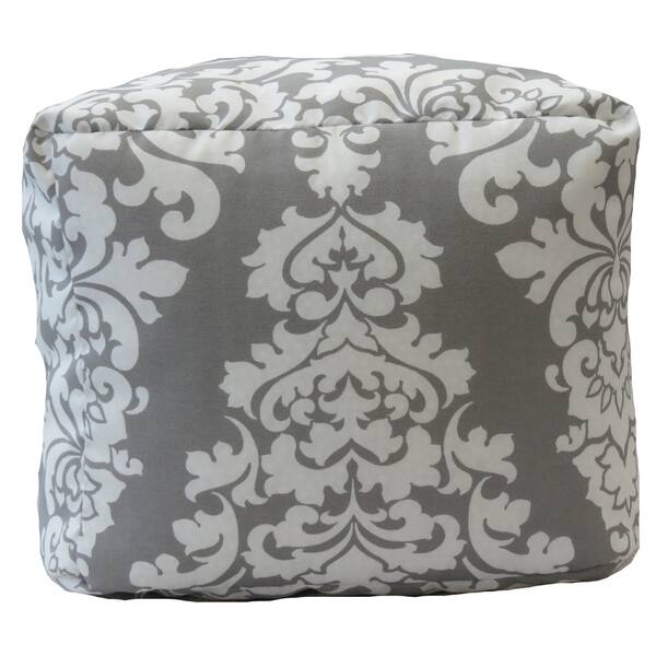 Premiere Home Indoor Outdoor Berlin Grey 17 Inch Square Pouf Footstool Overstock 10078013