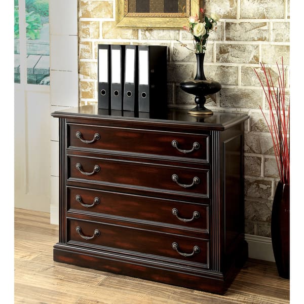 Shop Furniture Of America Rame Transitional Cherry Solid Wood File