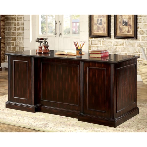 Shop Furniture Of America Rame Traditional Cherry 66 Inch