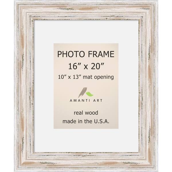 Shop Alexandria Whitewash Photo Frame 16x20 Matted To 10x13 21 X