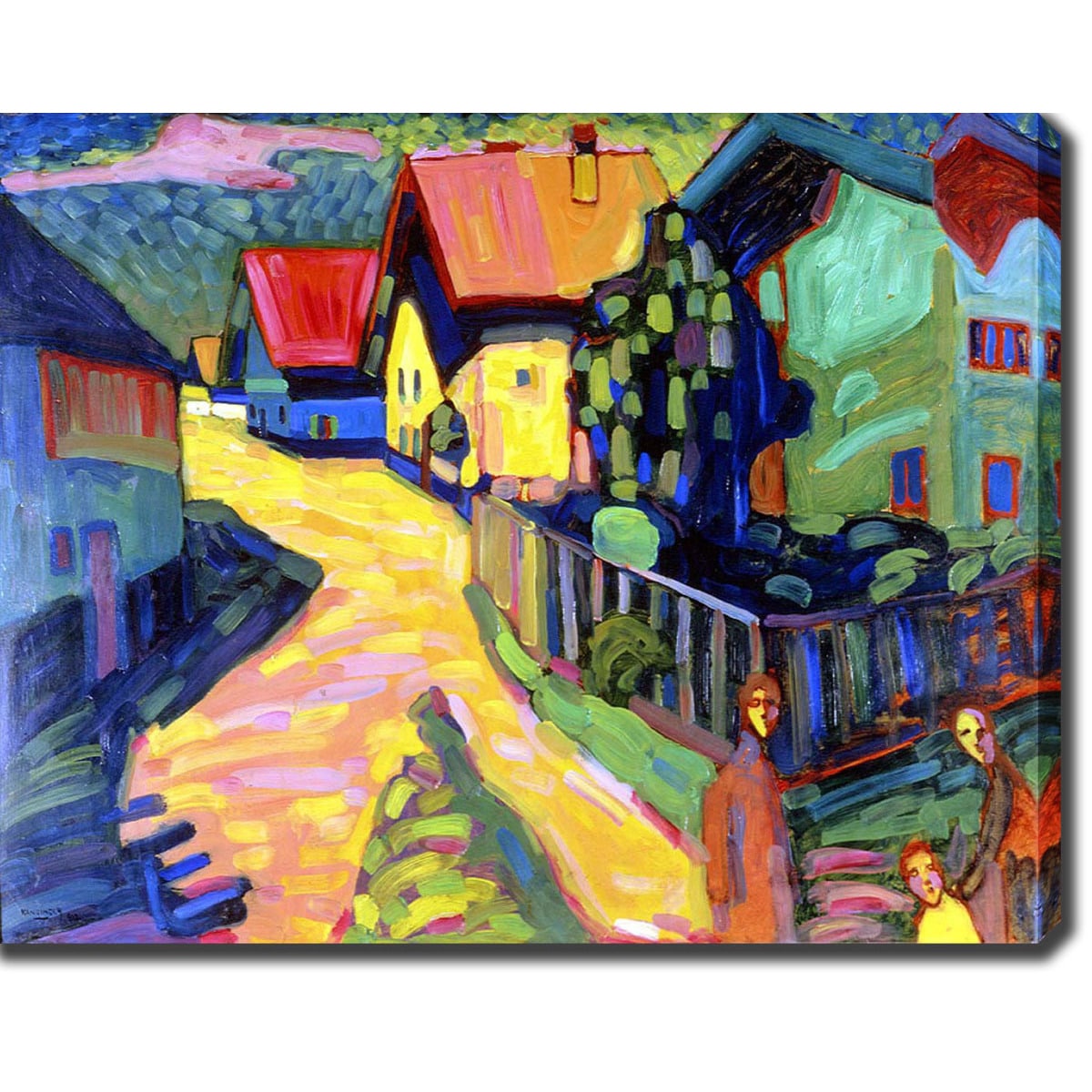 Wassily Kandinsky 'Landscape' Oil on Canvas Art - Bed Bath