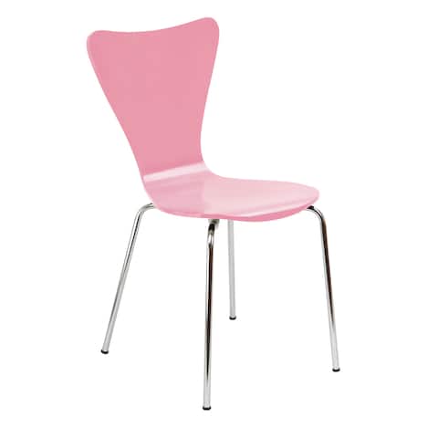 Legare Furniture Pink Finish Bent Ply Chair