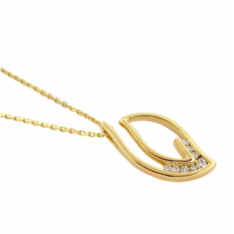 Kabella 14k Rose Gold 1/6ct TDW Diamond Accent Swirl Necklace