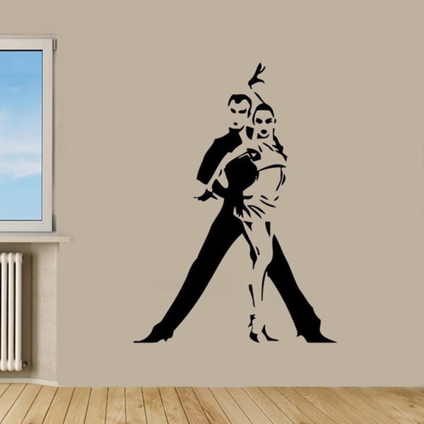 Shop Dance Dancing Black Sticker Vinyl Wall Art Free Shipping On