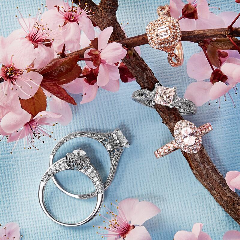 Kobelli 1.5 Carats Moissanite & Diamond Accent 14k Solid White Gold Antique Cathedral Valentina Engagement Ring