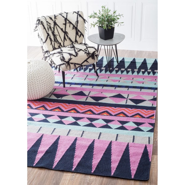 Nuloom Southwestern Flatweave Wool Multi Rug 5 X 8 Free Nuloom Southwestern Flatweave Wool Multi Rug 5 X27