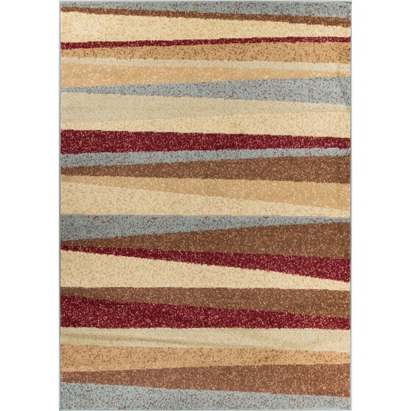 Well Woven Malibu Stripes with Lines Multi Area Rug - 8'2 x 9'10