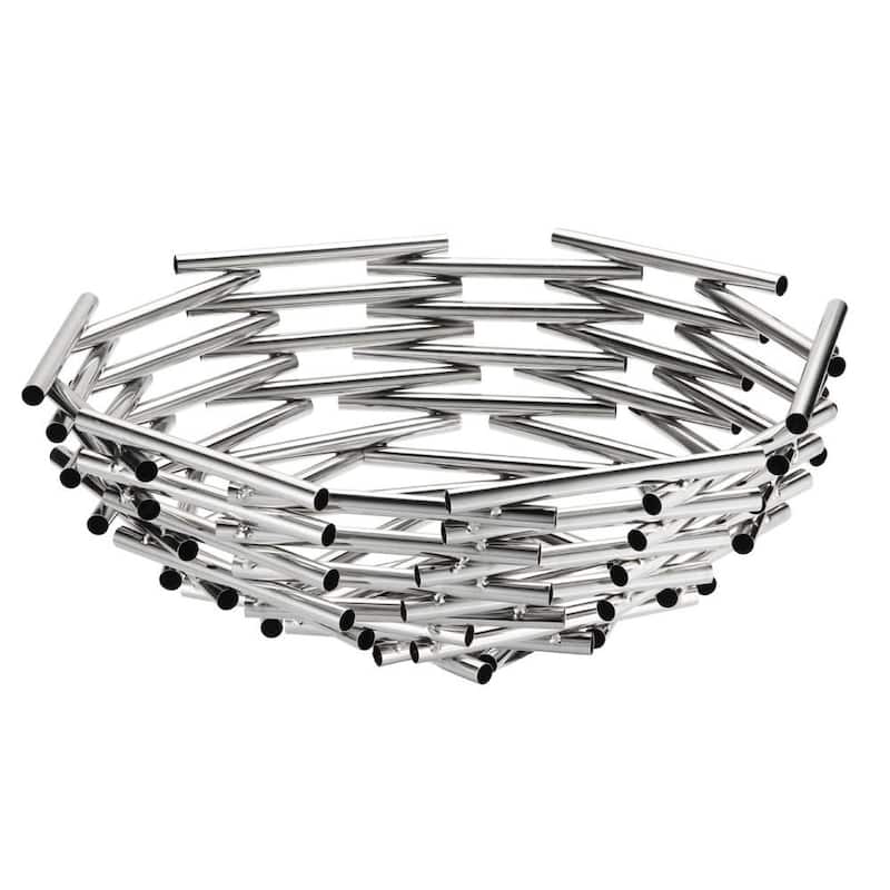 Visol Girard Large Stainless Steel Fruit Bowl - Silver