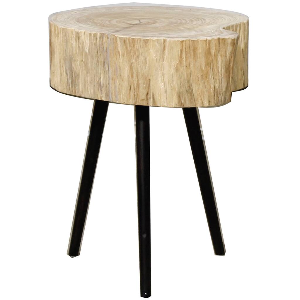 Colby Angsana Wood Natural Finish End Table