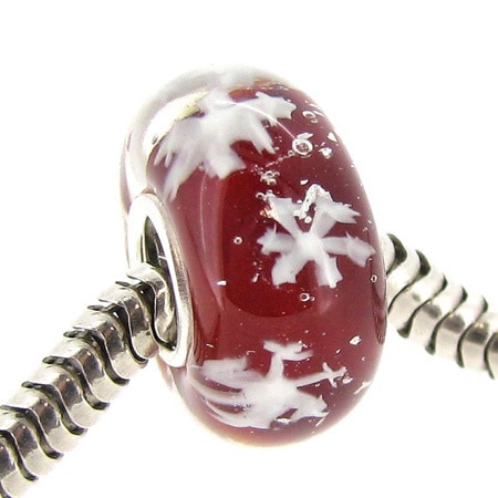 Christmas Tree LAMPWORK Murano Glass .925 European Bead Charm