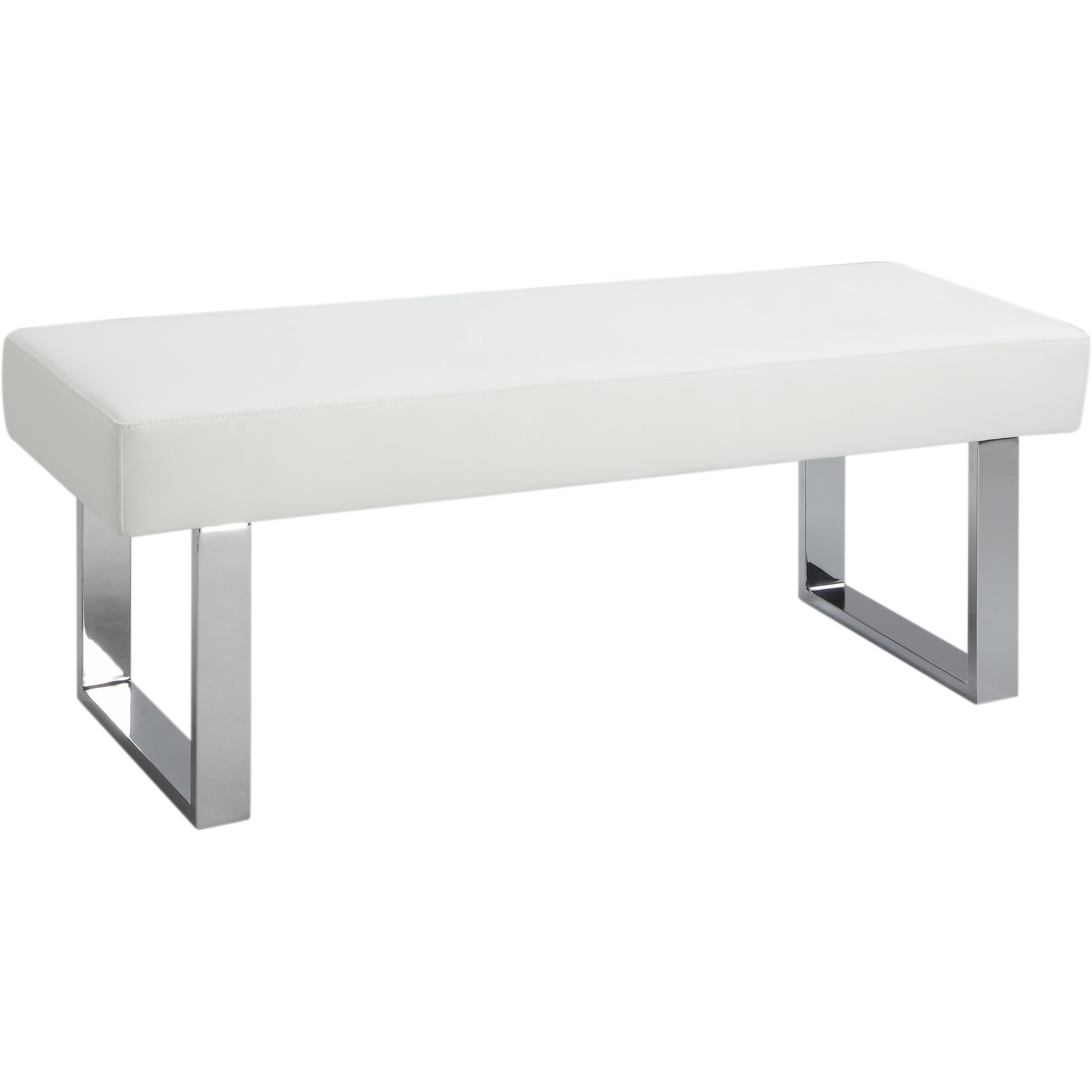 Shop Somette Leah White Dining Bench Dining Bench Overstock