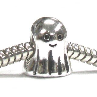 925 Sterling Silver Cute Spirit Ghost Halloween Bead for European Charm Bracelet