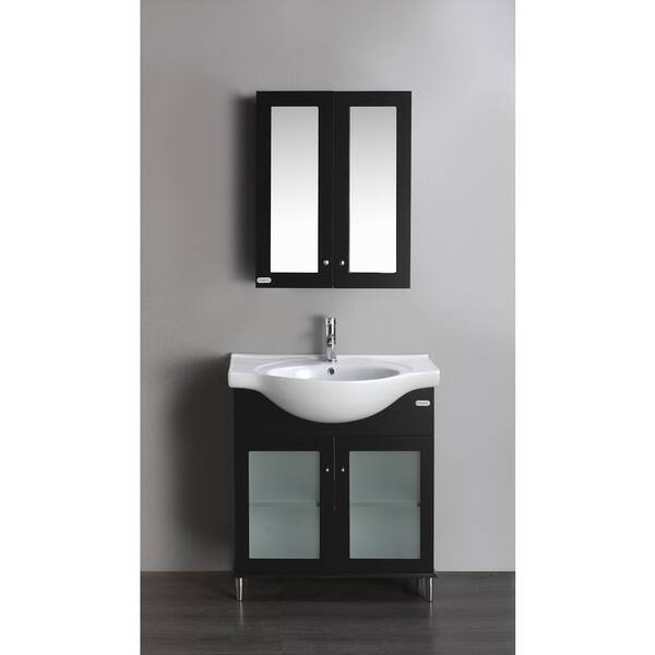 Shop Eviva Tux 24 Inch Single Bathroom Vanity In Espresso On