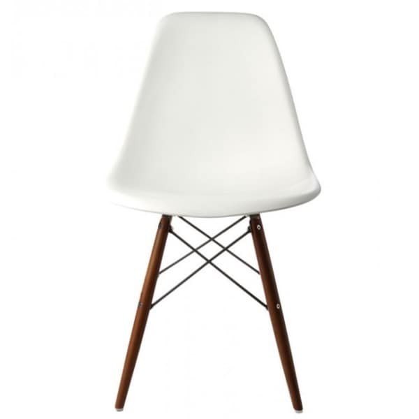 white chair walnut legs