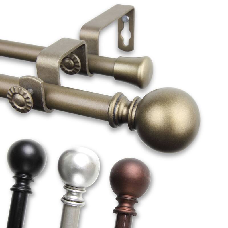 InStyleDesign Orb Adjustable Double Curtain Rod