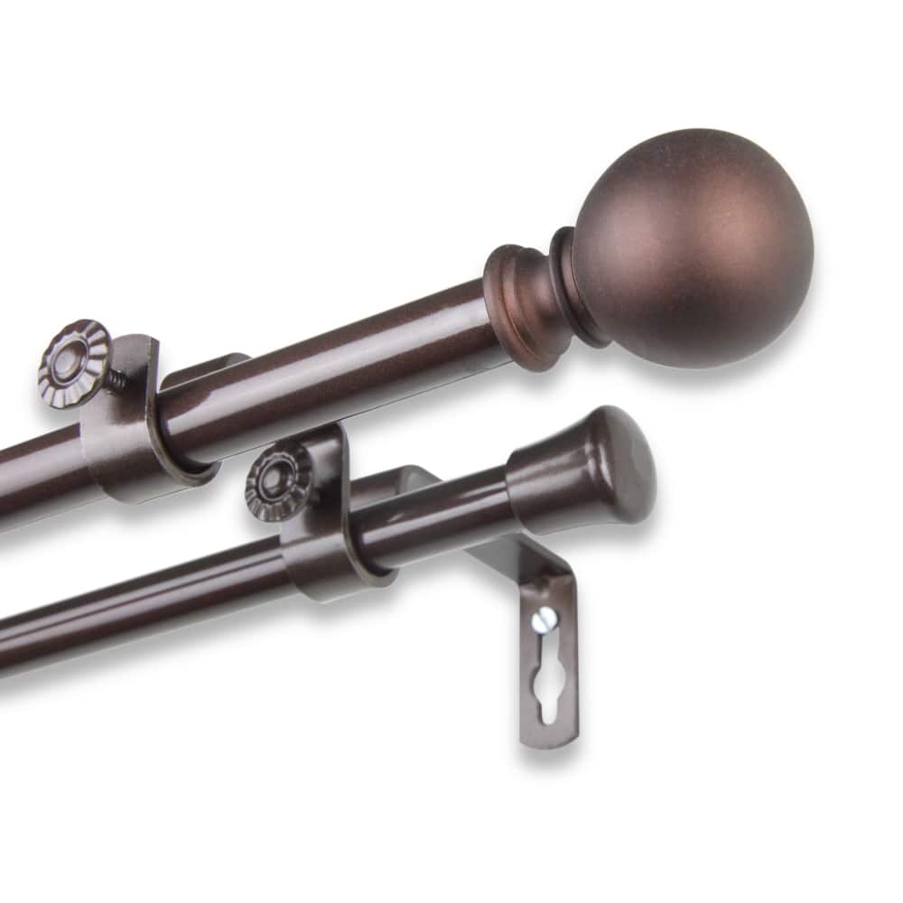 InStyleDesign Orb Adjustable Double Curtain Rod