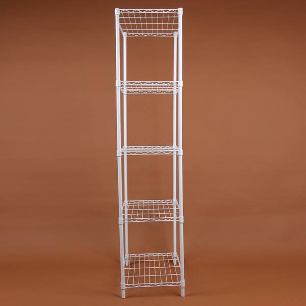 Shop Gold Sparrow 5 Tier White Wire Shelving Overstock 10084830