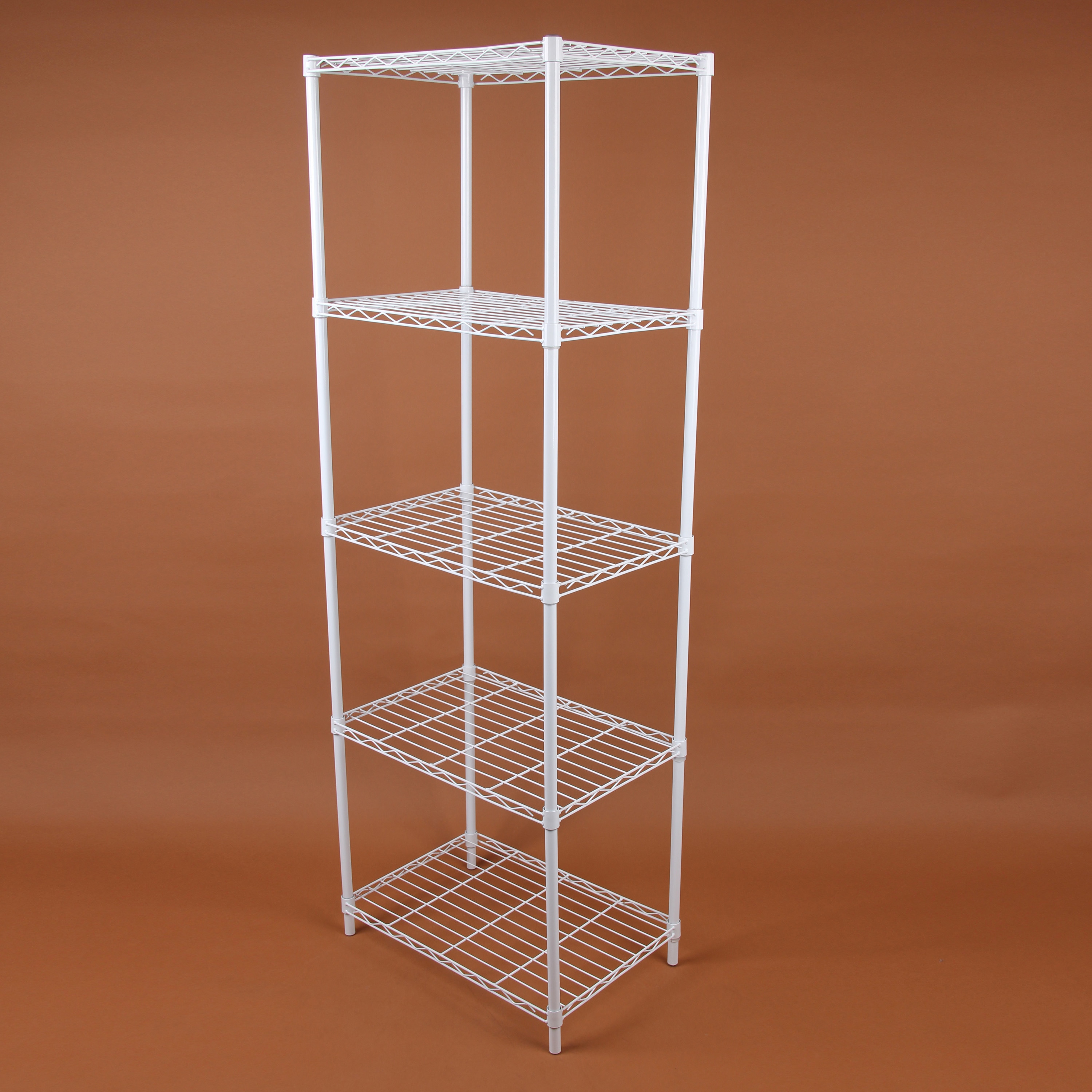 Shop Gold Sparrow 5 Tier White Wire Shelving Overstock 10084830