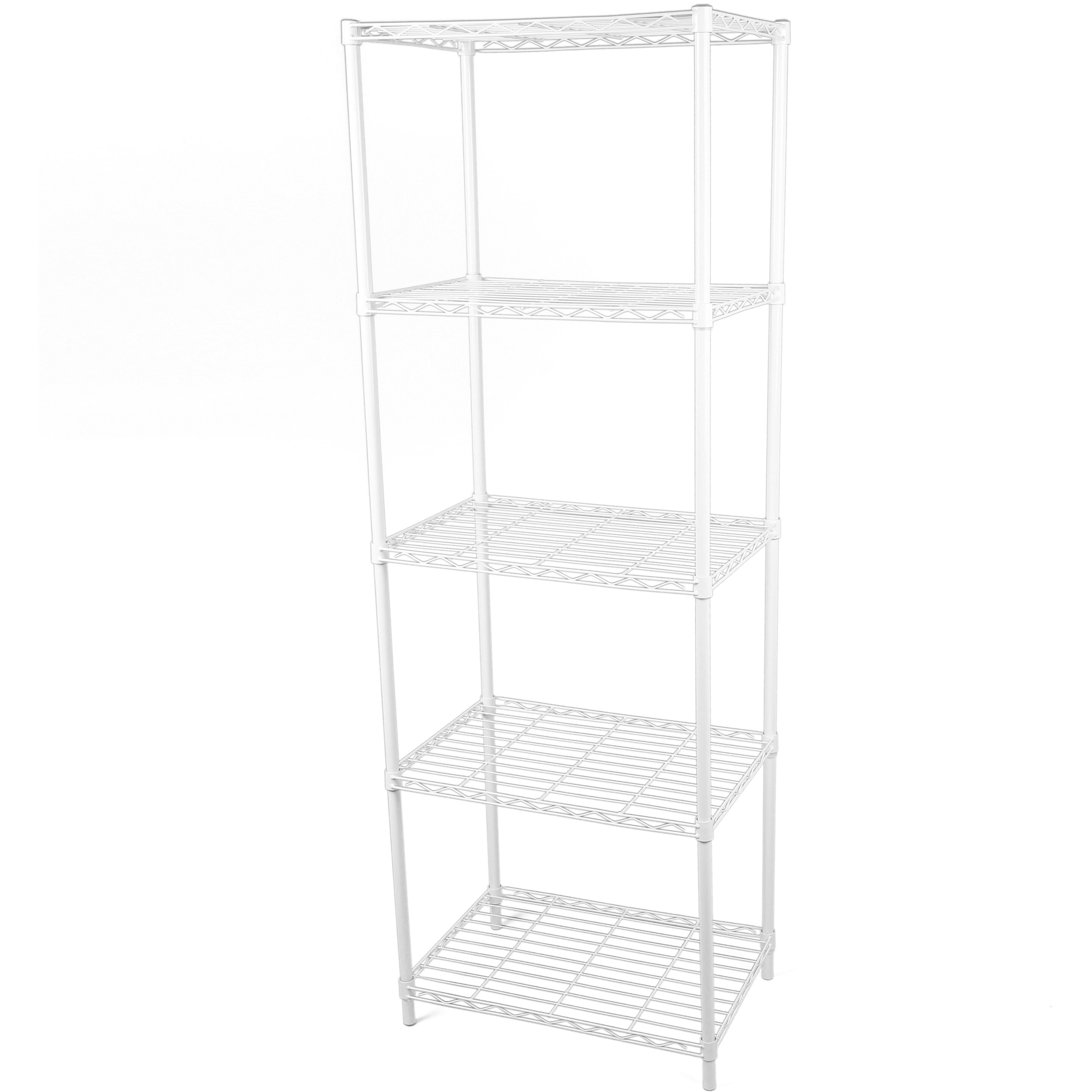 Shop Gold Sparrow 5 Tier White Wire Shelving Overstock 10084830