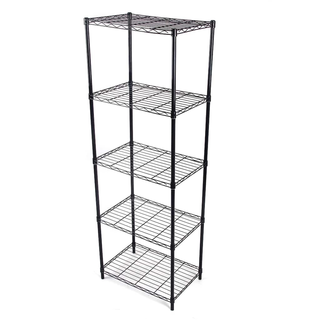 Gold Sparrow 5-tier Black Wire Shelving