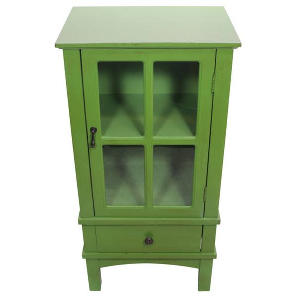 Shop Heather Ann Single Glass Door Single Drawer Accent Cabinet