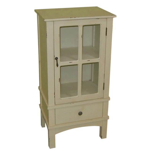 Shop Heather Ann Single Glass Door Single Drawer Accent Cabinet