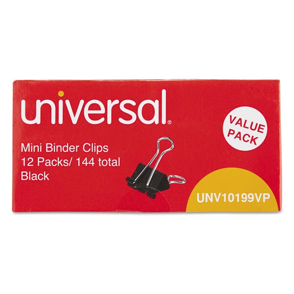 Universal Black/ Silver Mini Binder Clips (Packs 4)   17227991