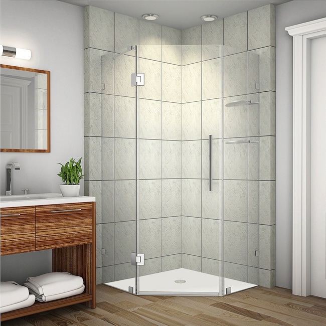 Astonaston Nautis Gs 66 X 72 Inch Completely Frameless Hinged Shower Door With Glass Shelves Oil Rubbed Bronze Dailymail
