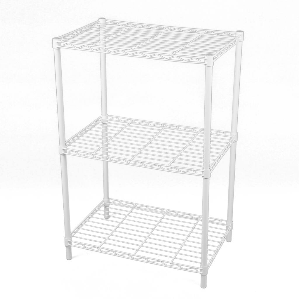 Gold Sparrow 3-tier White Wire Shelving