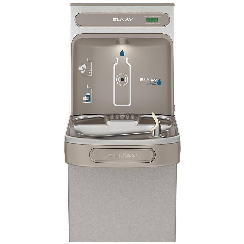 Elkay EZH2O Bottle Filling Station with Single ADA Cooler, Non-Filtered 8 GPH Light Gray