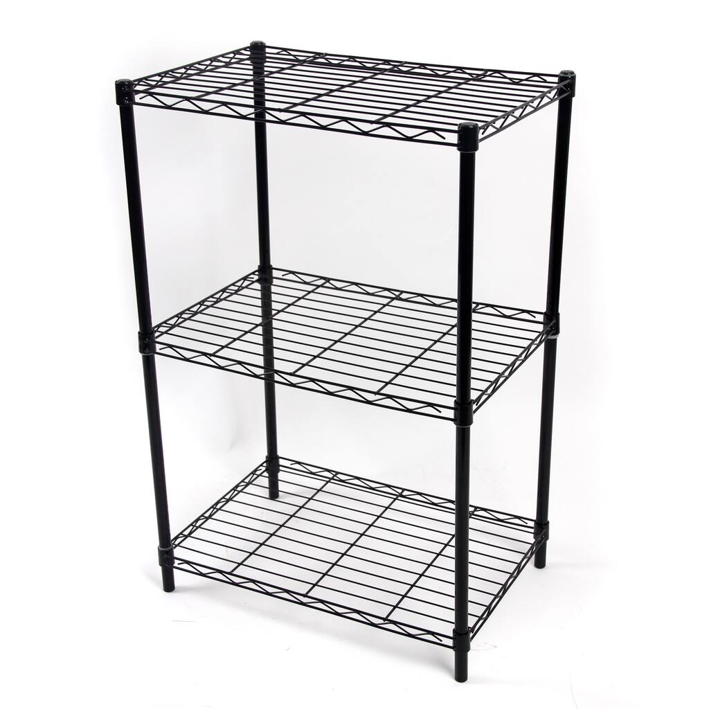 Gold Sparrow 3-tier Black Wire Shelving