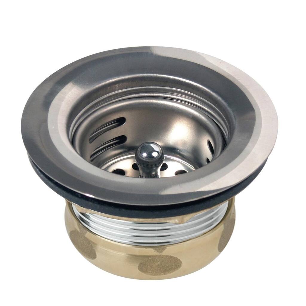 Elkay Dayton 3-1/2" Stainless Steel Drain with Removable Basket Strainer and Rubber Stopper, D5018A - N/A