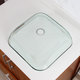 preview thumbnail 5 of 15, Transparent Square Tempered Glass Bathroom Vessel Sink withWaterfall Faucet Combo