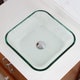 preview thumbnail 4 of 15, Transparent Square Tempered Glass Bathroom Vessel Sink withWaterfall Faucet Combo