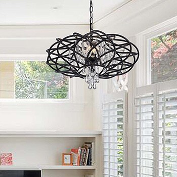 yanira antique black ironwork crystal pendant chandelier