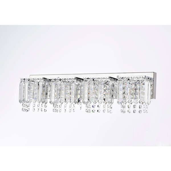 Shop Evelyn 4 Light Chrome Finish Crystal Strand Wall Sconce Overstock 10085591