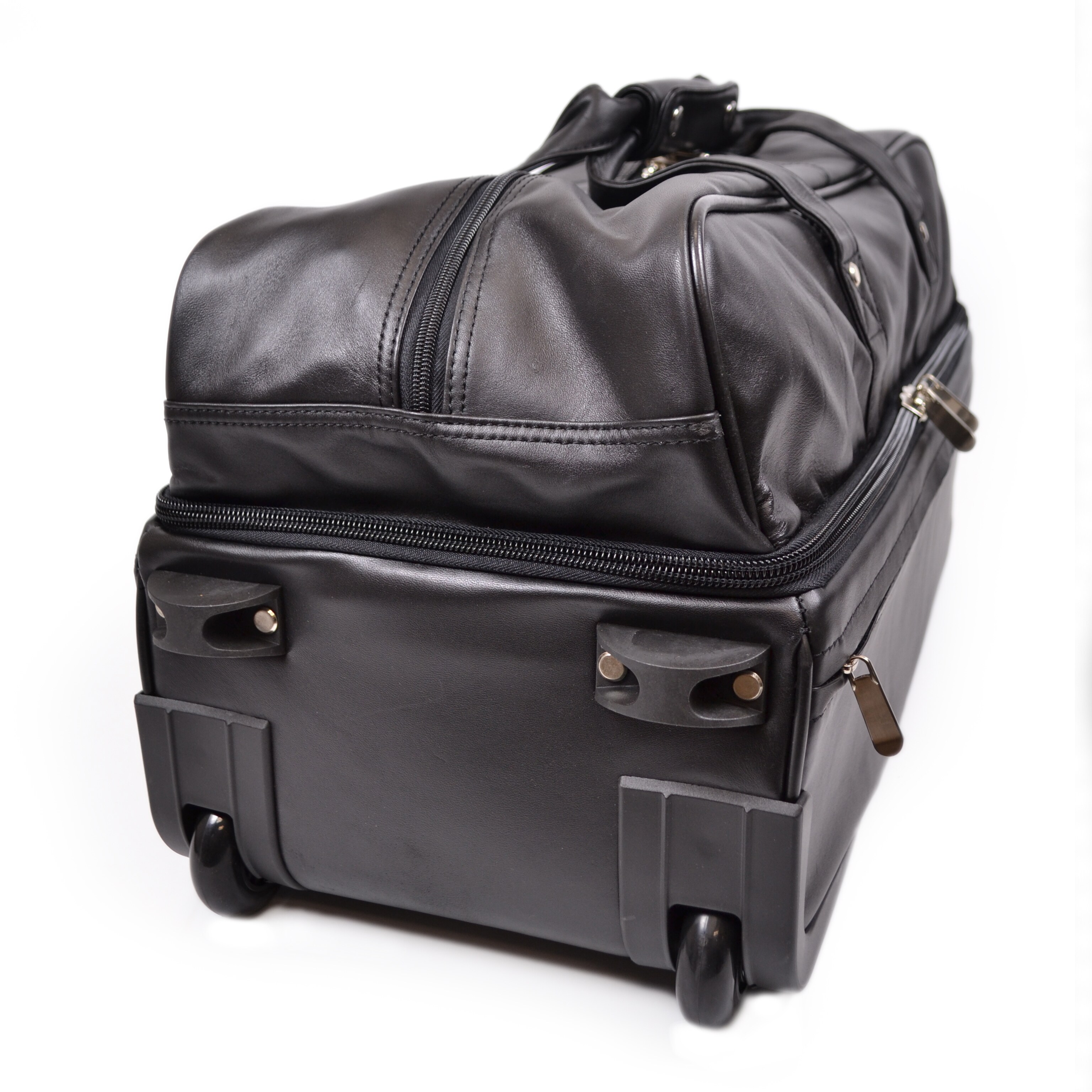 royce leather rolling trolley duffel bag