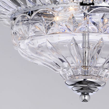 Graciela 3-light Chrome/Crystal Flush Mount Chandelier
