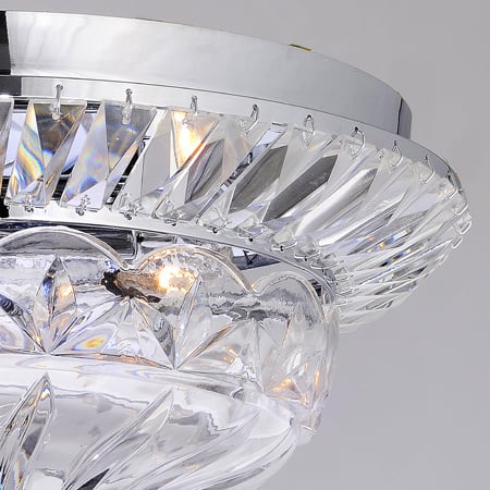 Graciela 3-light Chrome/Crystal Flush Mount Chandelier