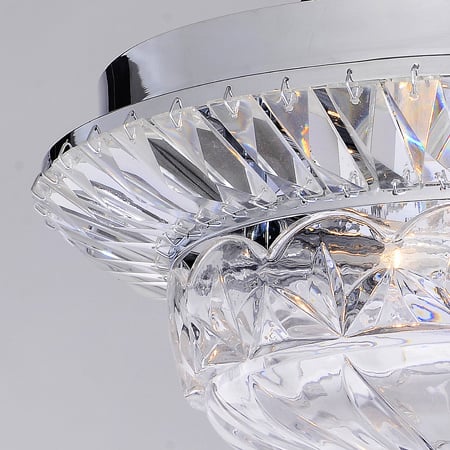 Graciela 3-light Chrome/Crystal Flush Mount Chandelier