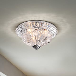 Graciela 3-light Chrome/Crystal Flush Mount Chandelier