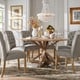 preview thumbnail 4 of 16, iNSPIRE Q Artisan Benchwright Rustic X-base Round Pine Wood Rolled Back 7-piece Dining Set