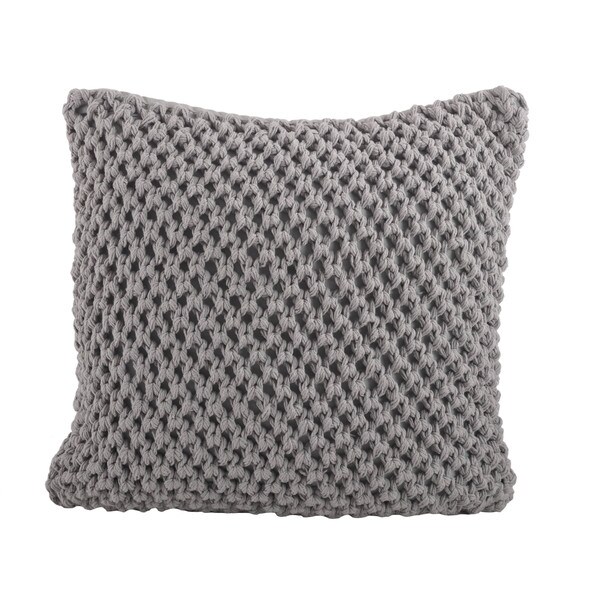 Shop Knitted 20inch Down Filled Throw Pillow On Sale Free Shipping